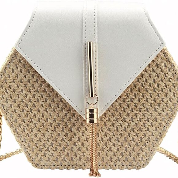 Women's Crossbody Bag Cute Straw Shoulder Bag